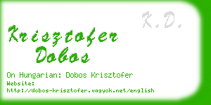 krisztofer dobos business card